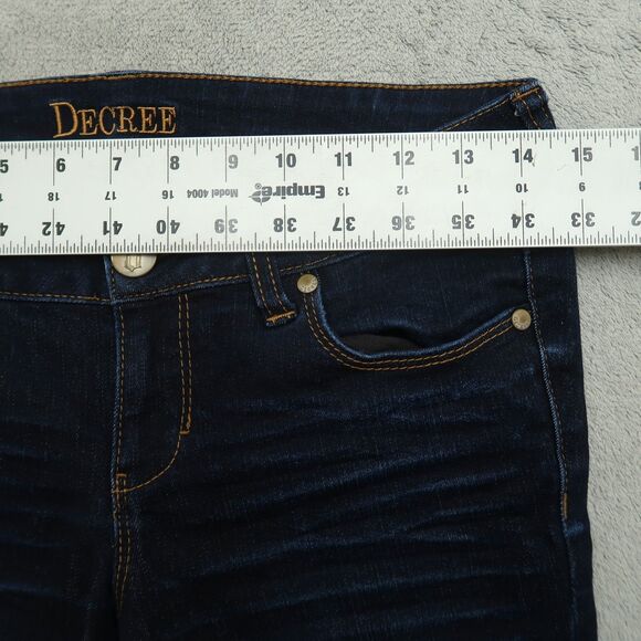Decree Jeans Junior's Size 5 Blue Low-Rise Legging Denim 31" Inseam Stretch - Picture 4 of 16